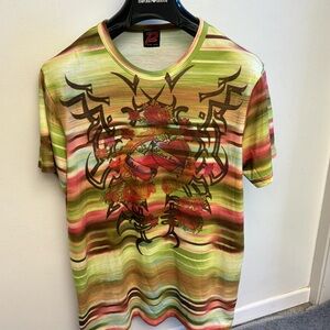 Men’s vintage 2k Pistol Pete tattoo printed fitted t-shirt L